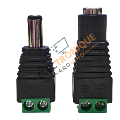 Connecteurs DC 12V, fiches mâles et femelles