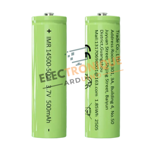 2 Battery lithium-ion rechargable 500mAh