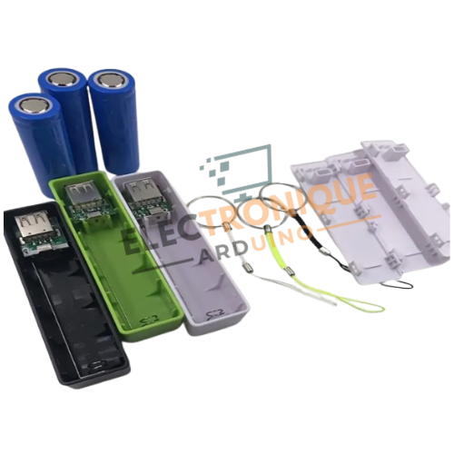 Étui de puissance mobile 18650 Chargeur USB 5V
