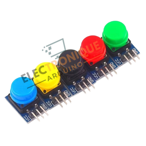 Modules Bouton Tactile Grande Taille 5 Couleurs